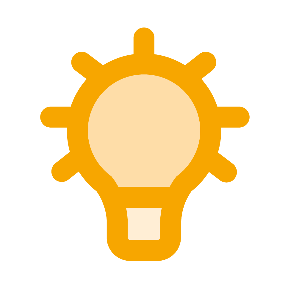 IA_Piktogramm_Glühbirne_orange_gefüllt